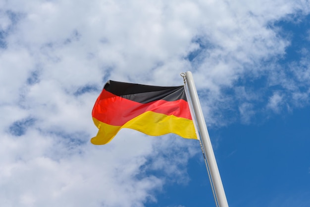 German flag waving in the wind