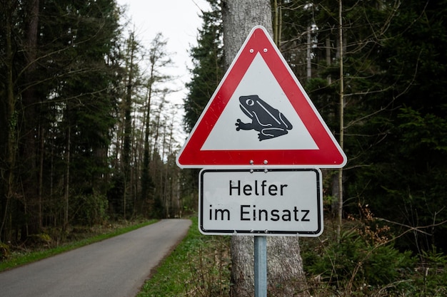 German is the sign of a frog Help in action