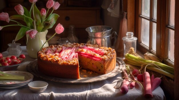 German Rhubarb Cake