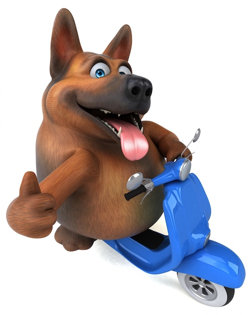 Photo german shepherd dog 3d illustration