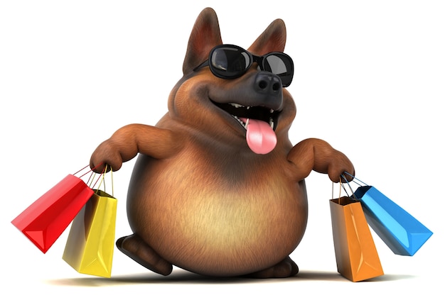 Немецкая овчарка - 3D иллюстрации