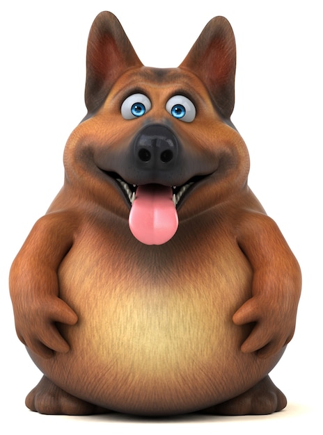 German shepherd dog - 3D Illustration