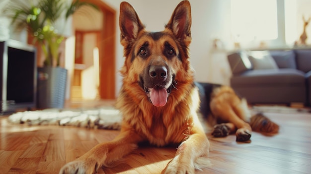 German Shepherd indoor