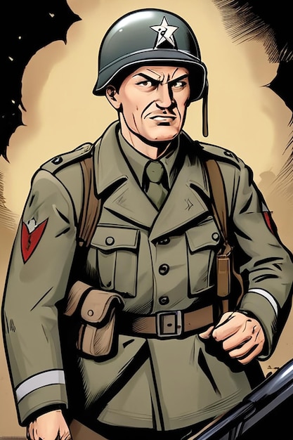 German soldiers comics style