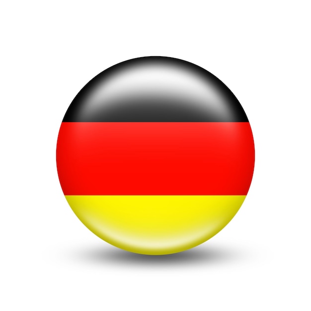 白い影とドイツの国旗-イラスト