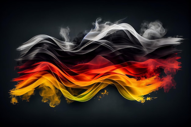 Germany flag on a black background