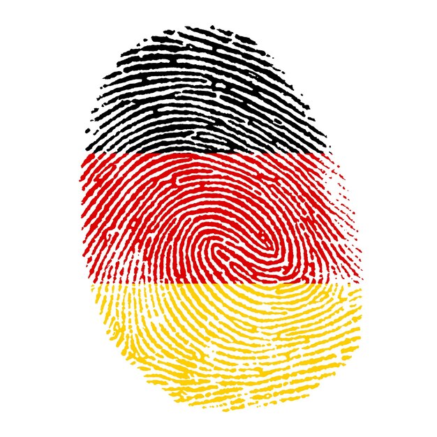 germany_flag on finger imprint