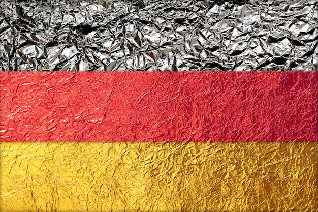 Germany Flag made form foil texture background