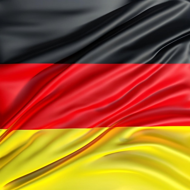 ドイツの旗が風に吹かれている
