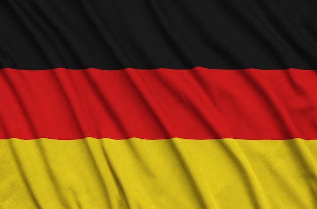 Germany flag with many folds. 