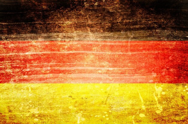 Photo germany flag with old texture grunge and vintage