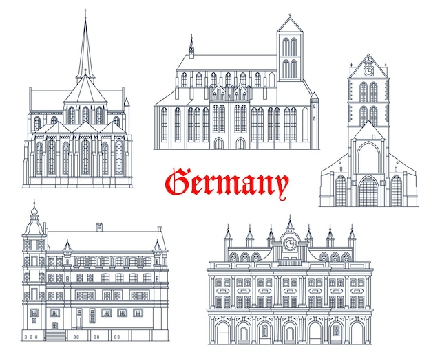 Edifici di punti di riferimento della germania a gustrow rostock