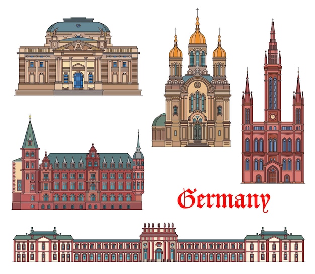 Germany landmarks travel architecture Wiesbaden