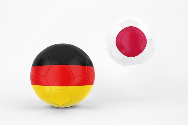 Germany VS Japan In White Background