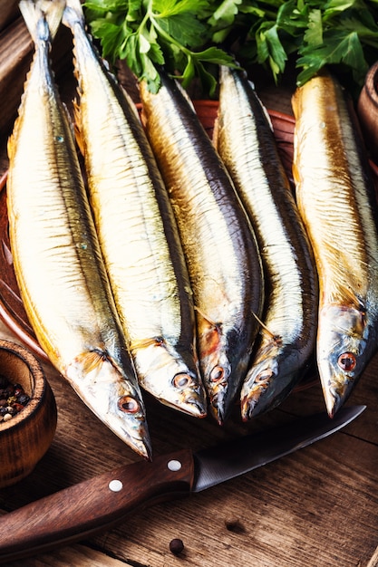 Gerookt sanma of Pacific Saury