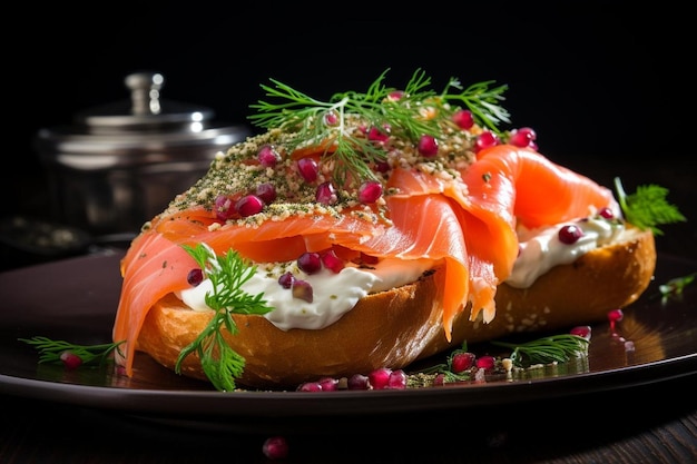 gerookte zalm bagel met roomkaas