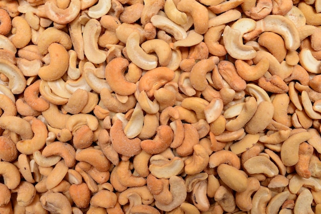 Geroosterde cashewnotenachtergrond