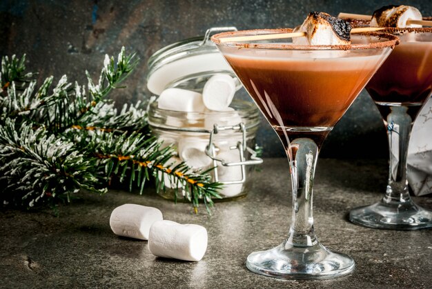 Geroosterde smores martini