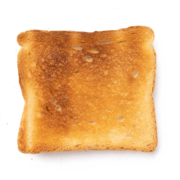 Geroosterde toast brood geïsoleerd op witte achtergrond