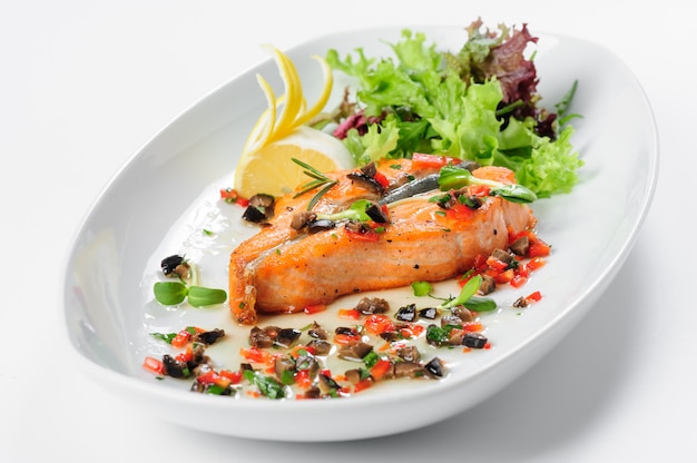 Geroosterde zalm steak