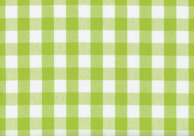 Geruite groene katoenen stoftextuur