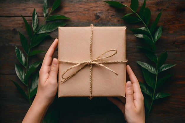 Geschenk geven sentiment verpakt doos symboliseert liefde en viering