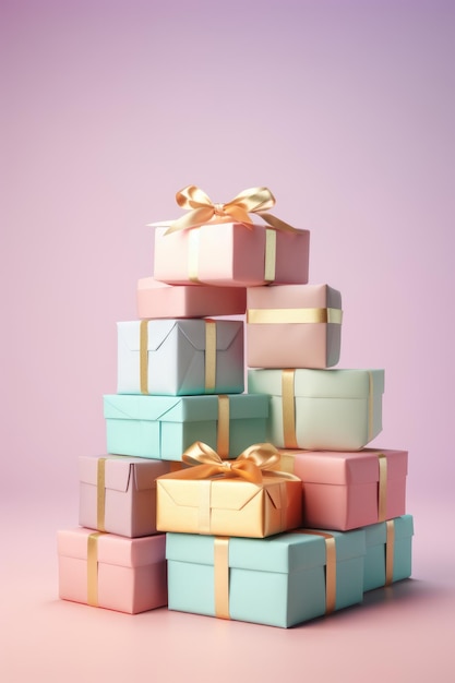 Foto geschenkdoosjes in pastelkleuren kerstmis verjaardag bruiloft cadeauwinkel idee