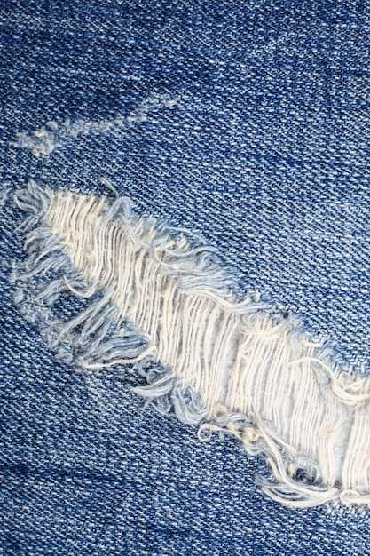 Gescheurde denim jeans textuur.