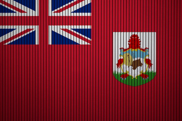 Geschilderde nationale vlag van de Bermuda op een betonnen muur