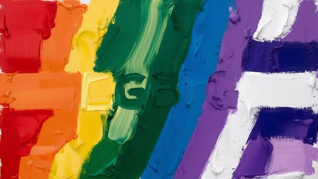 Geschilderde strepen in lgbt-kleuren