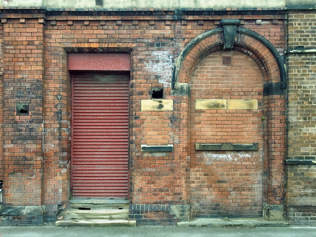 Foto gesloten deur van het gebouw