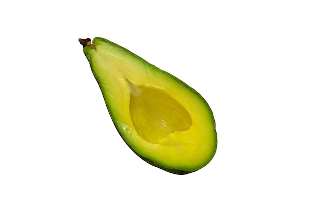 Gesneden avocado op witte achtergrond