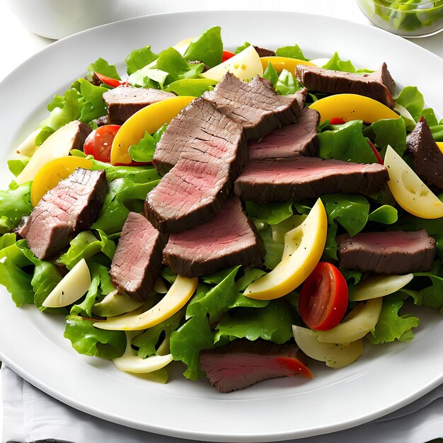 Gesneden Beef Salad generatieve kunst door AI