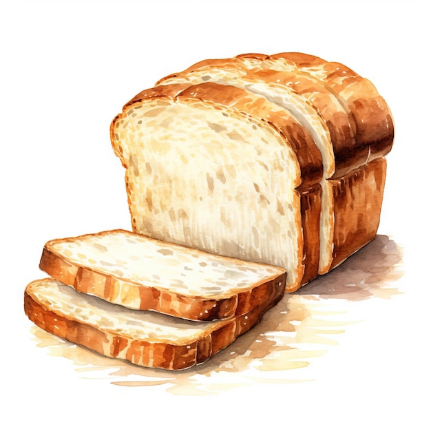 Foto gesneden brood geïsoleerd door ai gegenereerd beeld