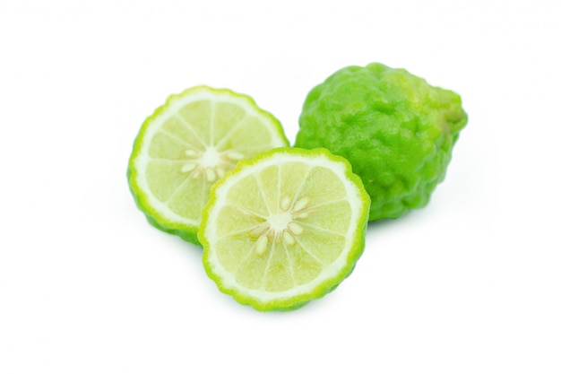 Gesneden geïsoleerde bergamot