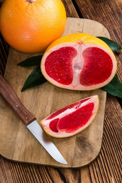 Foto gesneden grapefruit
