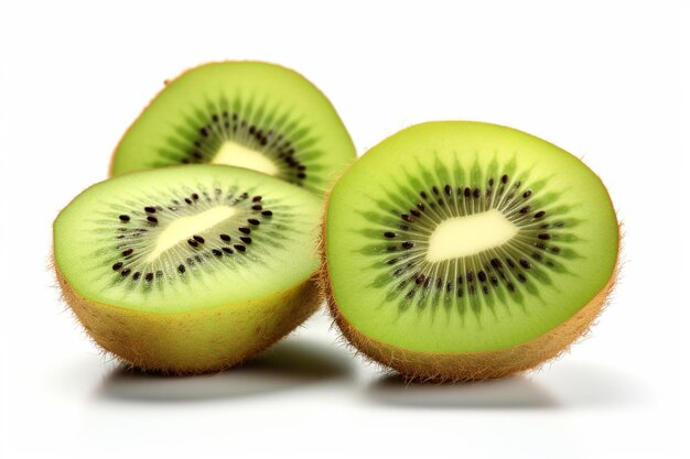 Gesneden kiwi geïsoleerd op witte achtergrond