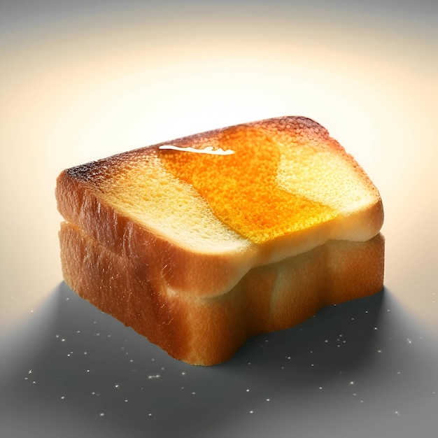 Foto gesneden toast met sinaasappel jam op een witte achtergrond 3d rendering