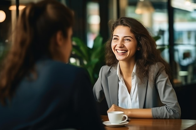 Foto gesprek met het personeel van het kantoor voor het sollicitatiegesprek