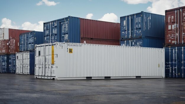 Gestapelde containers in industriële omgevingen