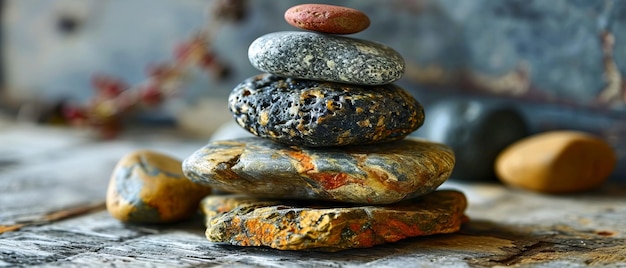 Gestapelde stenen in harmonieuze evenwicht