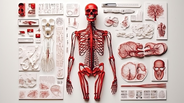 Foto gestileerde menselijke anatomie