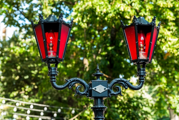 Foto gestileerde straatverlichting