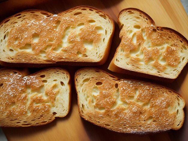 Gestoord brood met een knapperig en knapperig oppervlak