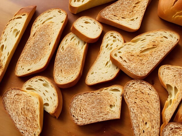 Gestoord brood met een knapperig en knapperig oppervlak
