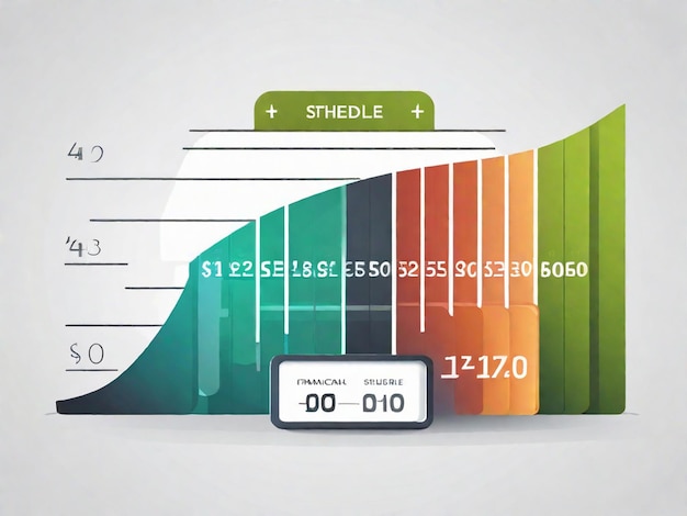 Foto gestructureerd tariefschema voor financiële planning