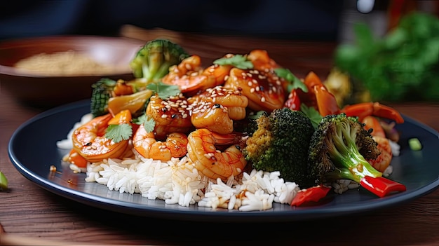 Get your taste buds ready for this spicy shrimp stirfry that's packed with flavor and heat Generated by AI