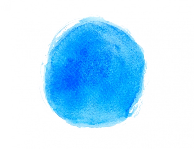 getekende blauwe aquarel.