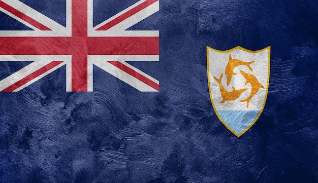 Getextureerde foto van de vlag van Anguilla