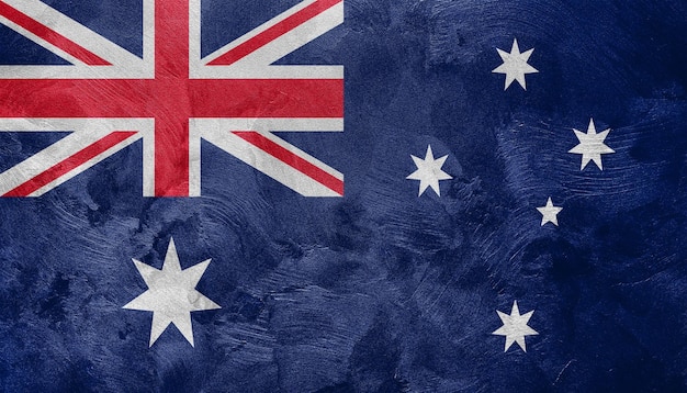 Getextureerde foto van de vlag van Australië